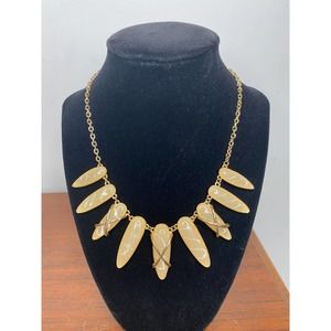 SUGARFIX For Baublebar Gold & Peach Statement Necklace Fashion